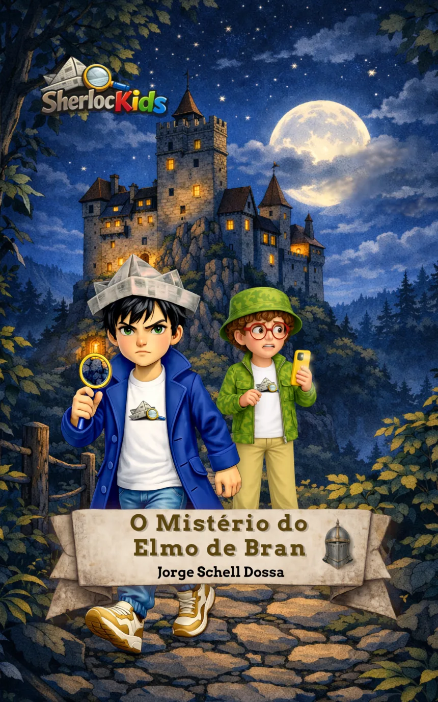 Capa do livro O Mistério do Elmo de Bran, de Jorge Schell Dossa