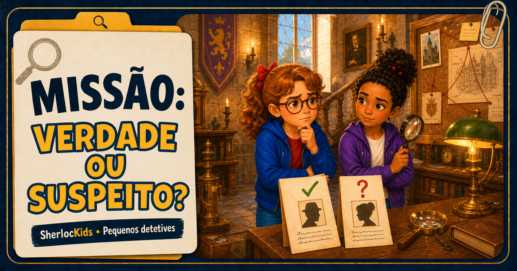 Missão Verdadeiro ou Suspeito: Cíntia e Valentina conversam no castelo